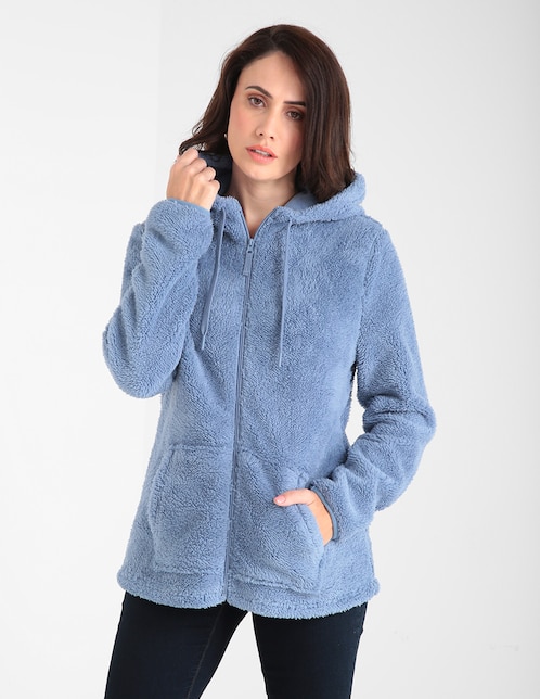 Chamarra Con Gorro Desmontable Para Mujer Generra BLU GREY G1571 | Walmart  en línea