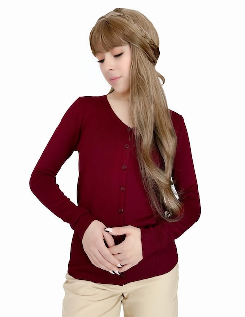 Suéter cuello v para mujer 1