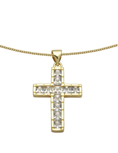 Collar de cruz Horoz 18 K