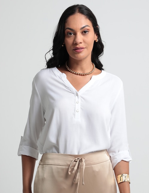 Blusa Ferrioni manga larga para mujer