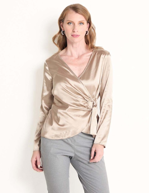 Blusa LIEB Basics manga larga para mujer