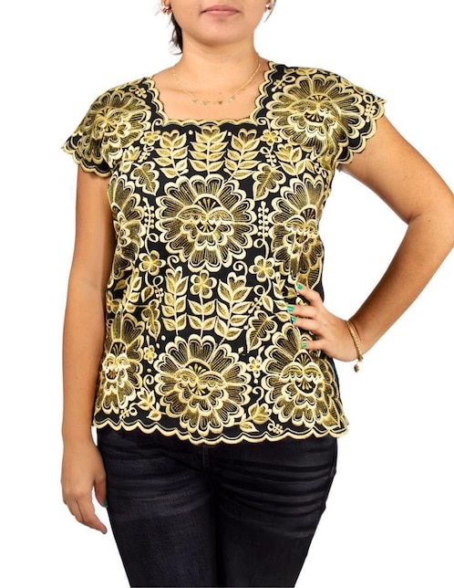 Blusa Teya Artesanal sin manga para mujer