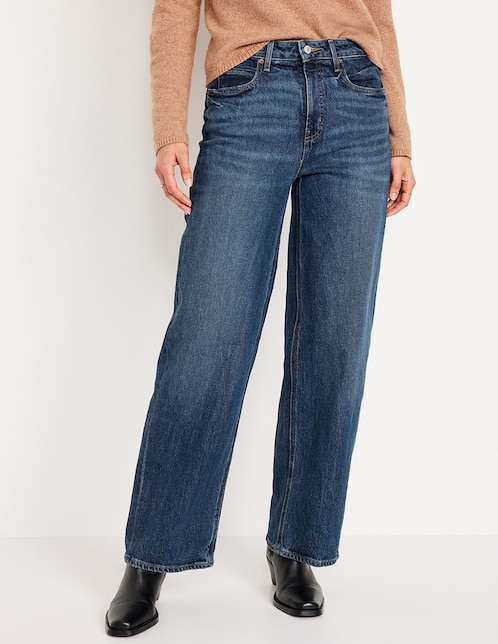 Jeans straight Old Navy corte cintura para mujer