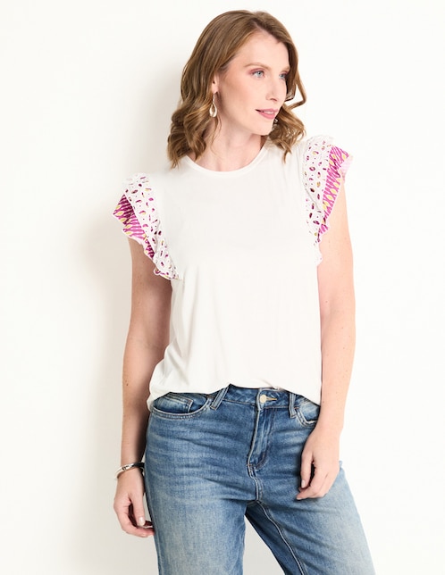 Playera manga corta LIEB cuello redondo para mujer