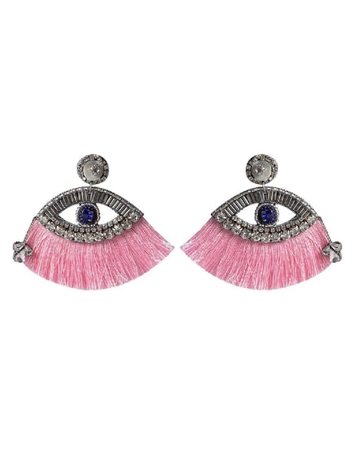 Aretes de ojo Aankh con acabado brillante fantasía 1