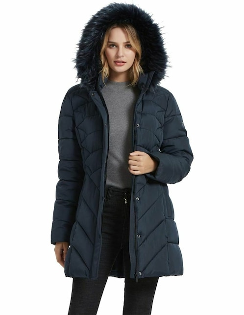 "chamarra" parka wtd no impermeable "de" sintético "para mujer"