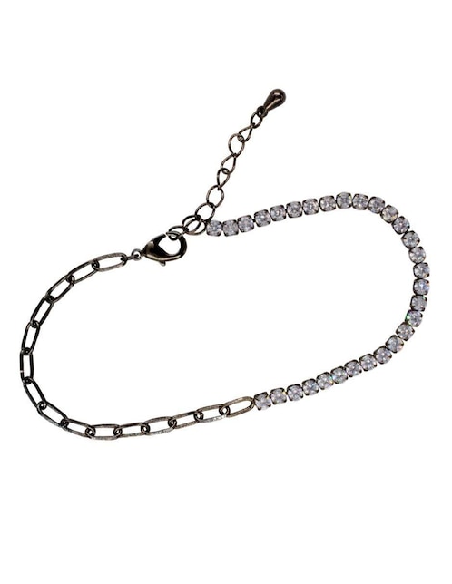 Pulsera Yoiko Cris con acabado baño rodio