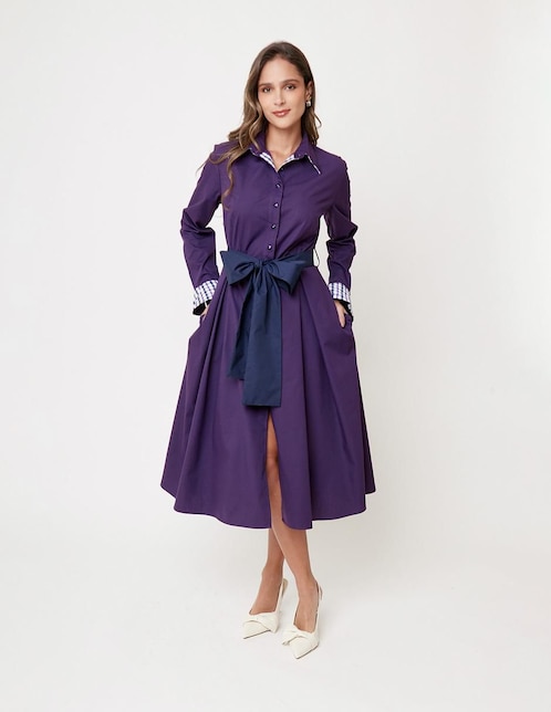 Vestido midi formal Linea Pura Ekleggen para mujer