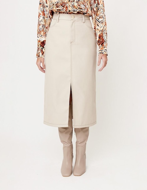 Falda midi pretina 1