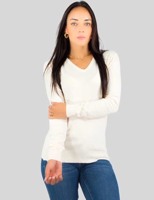 Suéter cuello V para mujer Suéter cuello V para mujer