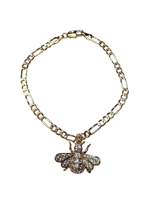 Pulsera Limerence By Claudia Herrera de oro laminado 14 K Insectos con acabado brillante
