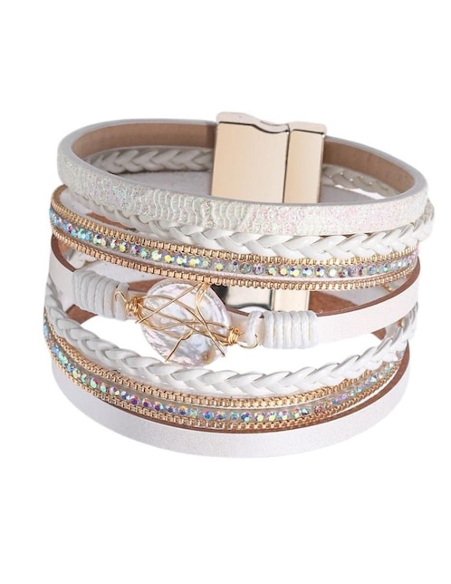 Pulsera con perla Luna Boreal