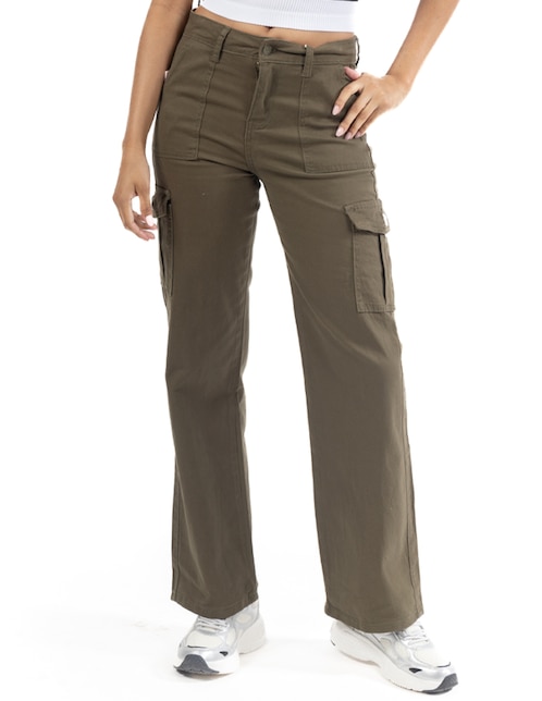 "pantalón" jogger quarry wide leg "para mujer"