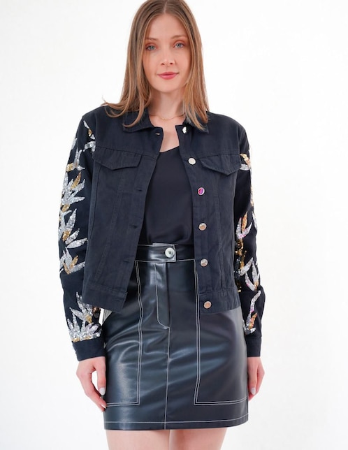 Chamarra casual Look At Me para mujer