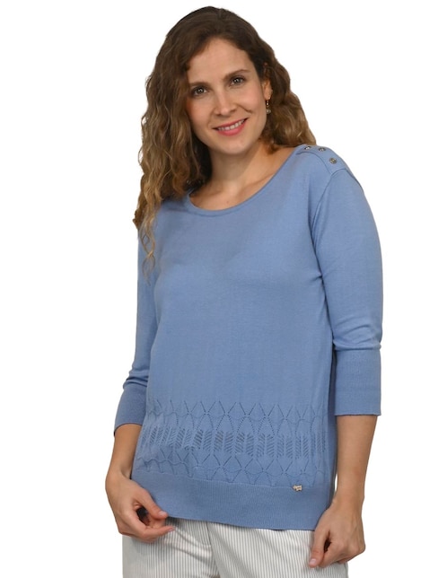 Suéter cuello redondo para mujer 1
