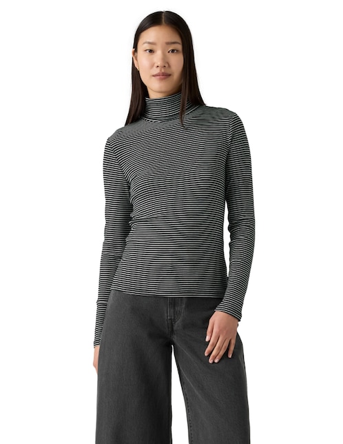 Playera manga larga Levi's cuello tortuga para mujer