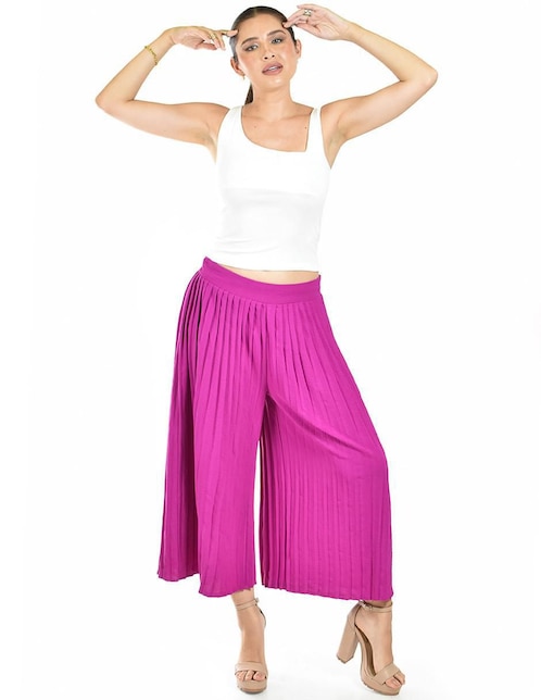 Pantalón capri amplio para mujer 1