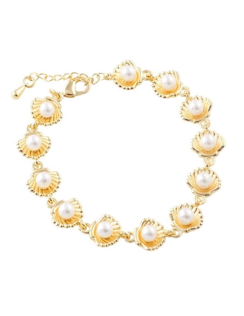 Pulsera Yoiko Perlada "con acabado" baño de oro 18 k