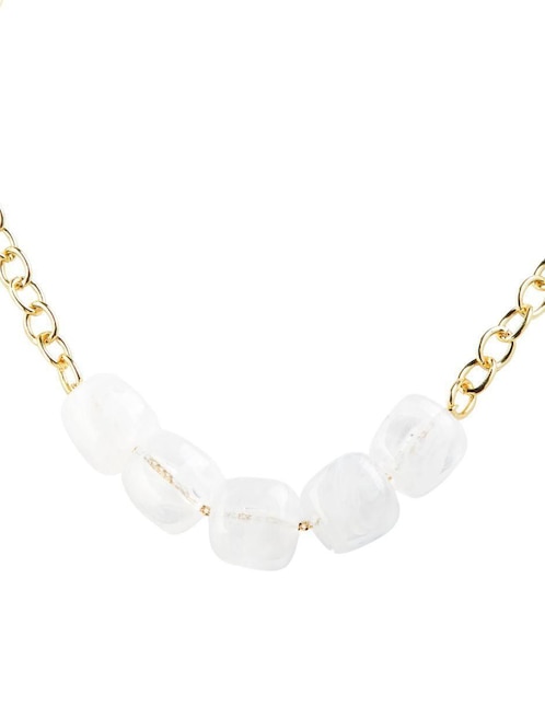 Collar cuadrado Yoiko Clairéa de baño de oro 18 K