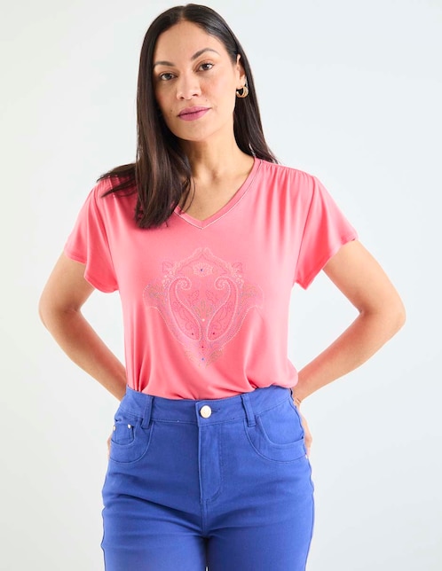 PLAYERA LIEB LB2605-, M, CORAL
