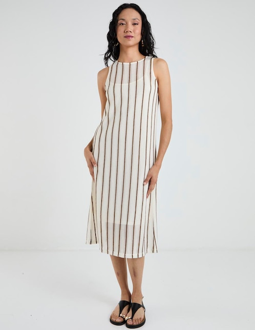 Vestido midi casual Lieb para mujer