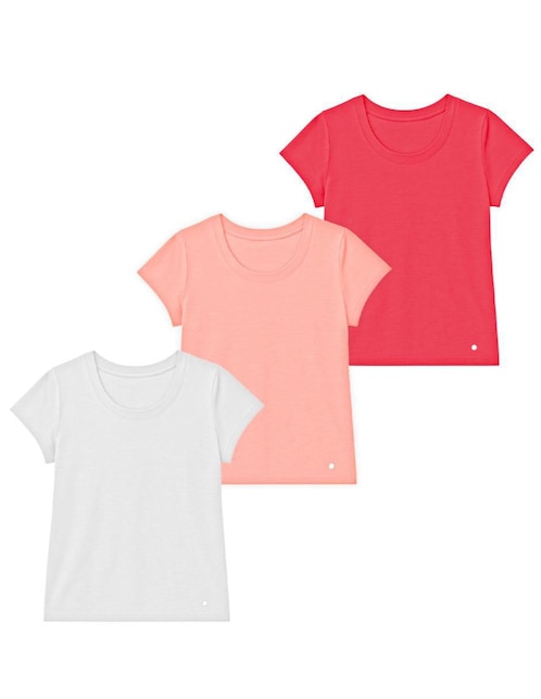 Set playera manga corta Quarry cuello redondo para mujer