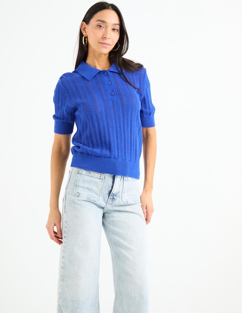 Playera tipo polo para mujer 1