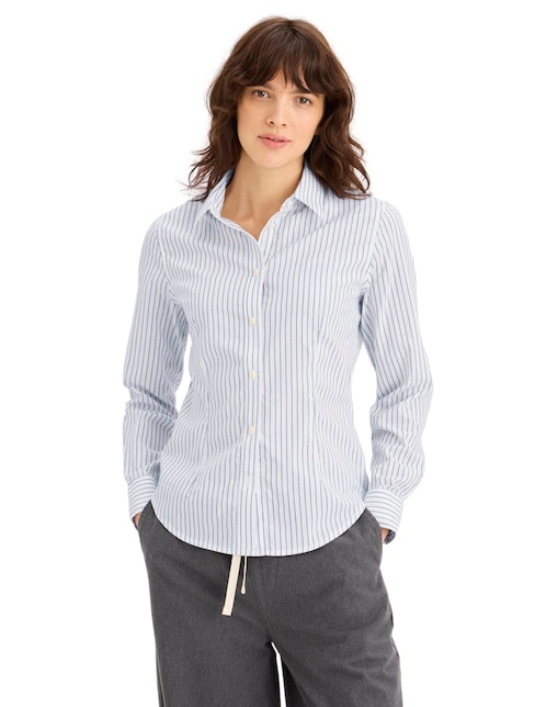 Blusa camisera Dockers manga larga para mujer