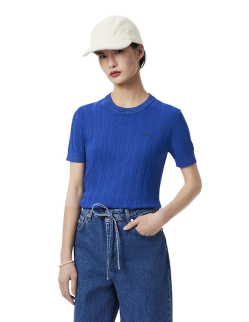 Suéter Lacoste cuello redondo para mujer