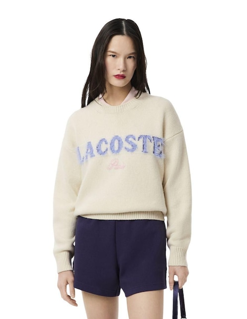 Suéter Lacoste cuello redondo para mujer