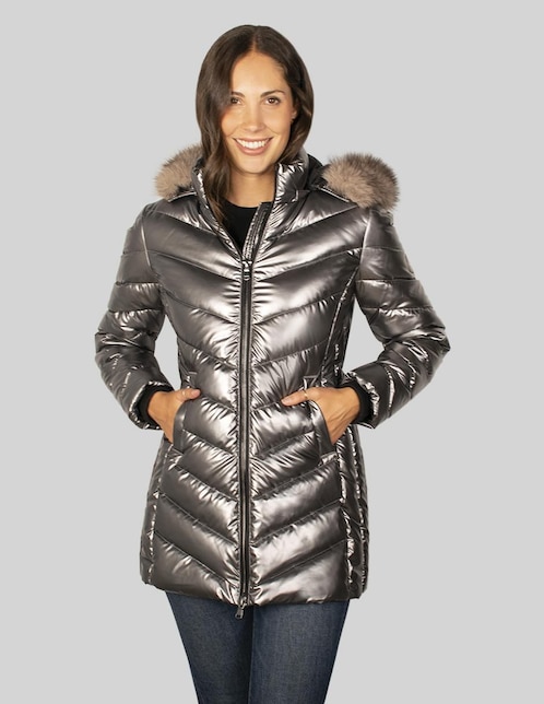 "chamarra" acolchada greenlander no impermeable "de" poliéster "para mujer"