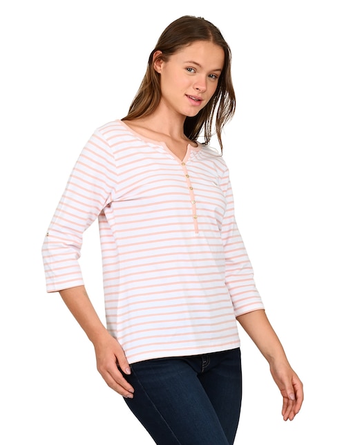 Playera manga 3/4 Lorela cuello V para mujer 1
