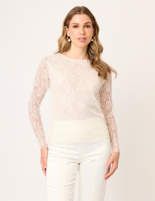 Blusa Linea Pura manga larga para mujer