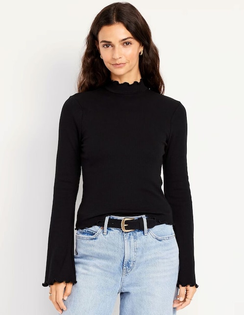 BLUSA OLD NAVY 804777 REGULA, M, NEGRO