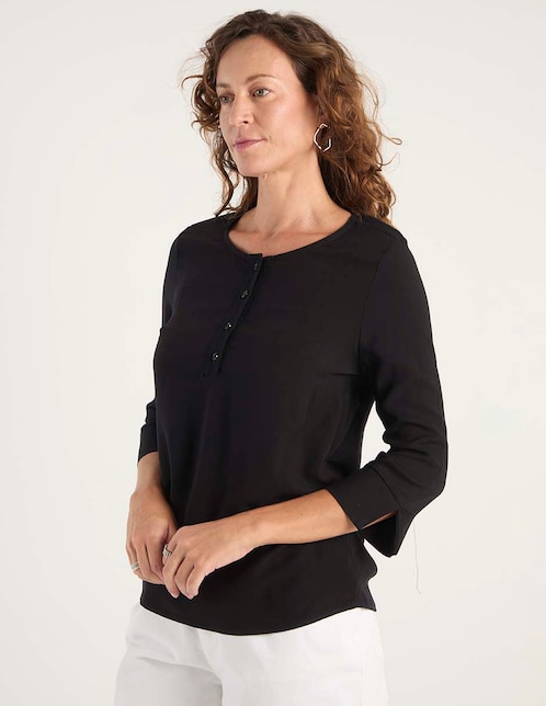 BLUSA LIEB 2642 REGULAR REDO, G, NEGRO