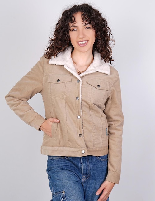"chamarra" casual greenlander no impermeable "de" pana "para mujer"