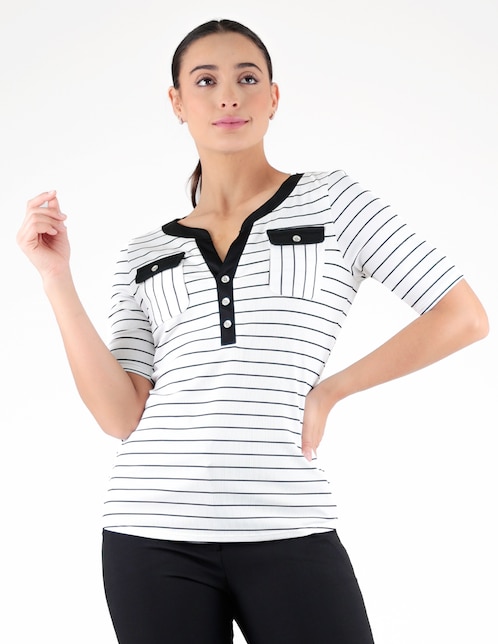 Blusa manga corta para mujer 1