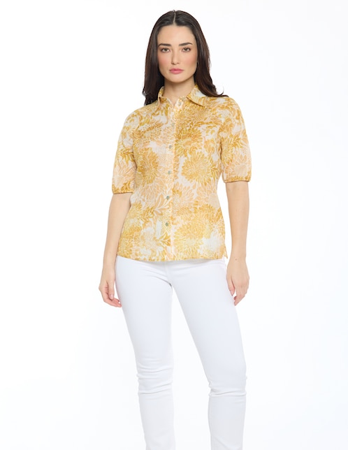 Blusa camisera Summie manga corta para mujer 1