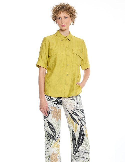 Blusa camisera Letizia manga corta para mujer 1