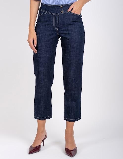 Jeans capri straight para mujer 1