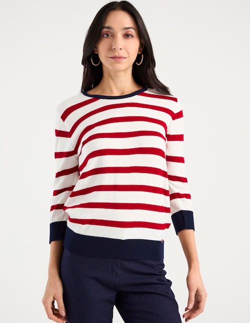 Suéter cuello redondo para mujer 1