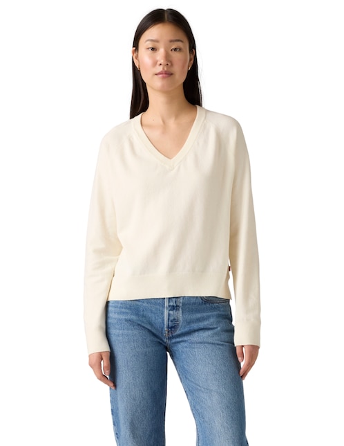 Suéter cuello V para mujer 1