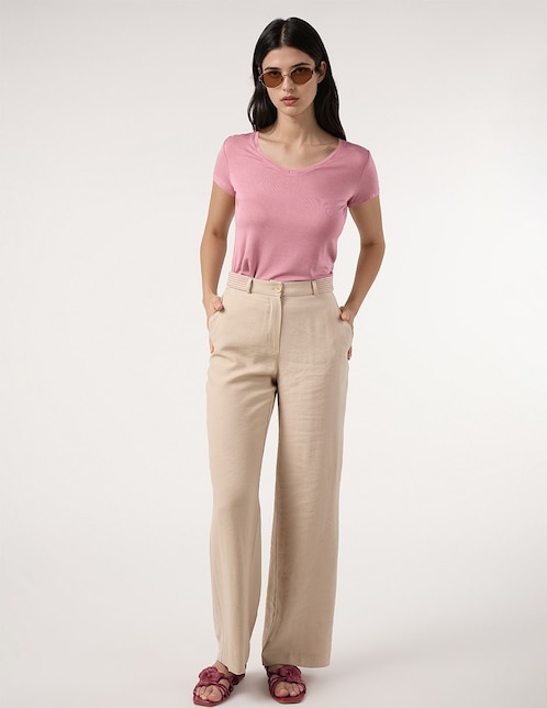 Pantalón relaxed recto para mujer 1