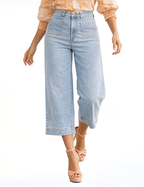 Jeans wide leg para mujer 1
