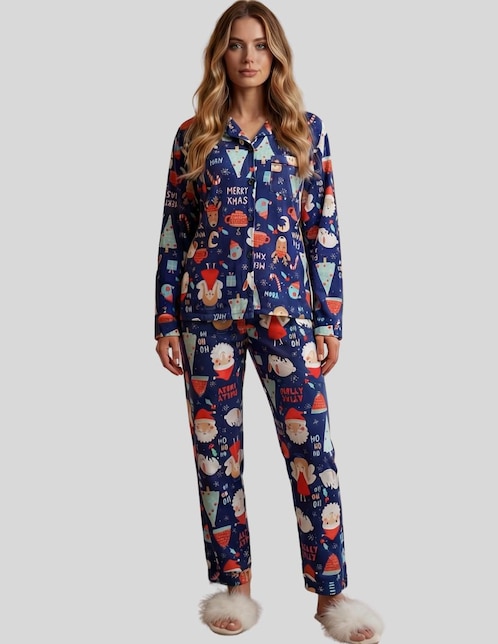 "conjunto pijama" malabis pijamas navideñas no aplica "para mujer"