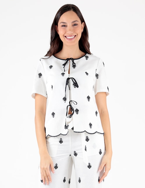 Blusa manga corta para mujer 1
