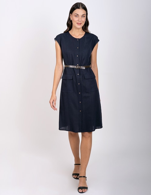 Vestido a la rodilla casual para mujer 1