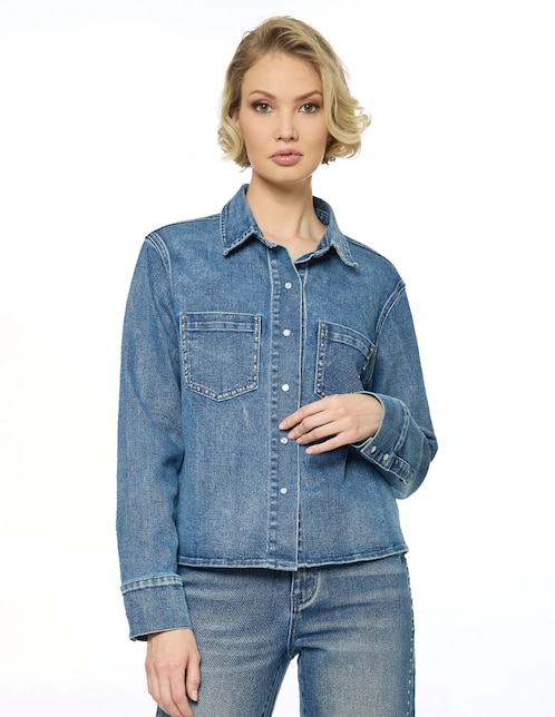 Blusa camisera manga larga para mujer 1