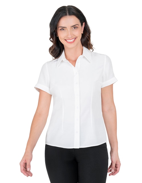 Blusa camisera manga corta para mujer 1