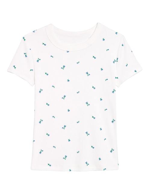 Playera manga corta cuello redondo para mujer 1